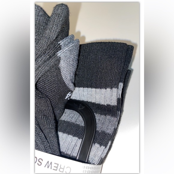 DC Crew Socks 5 Pair Men’s 6-12 Black Gray w/ Mixed Stripes & Logo Shoe Co Skate - Picture 9 of 12